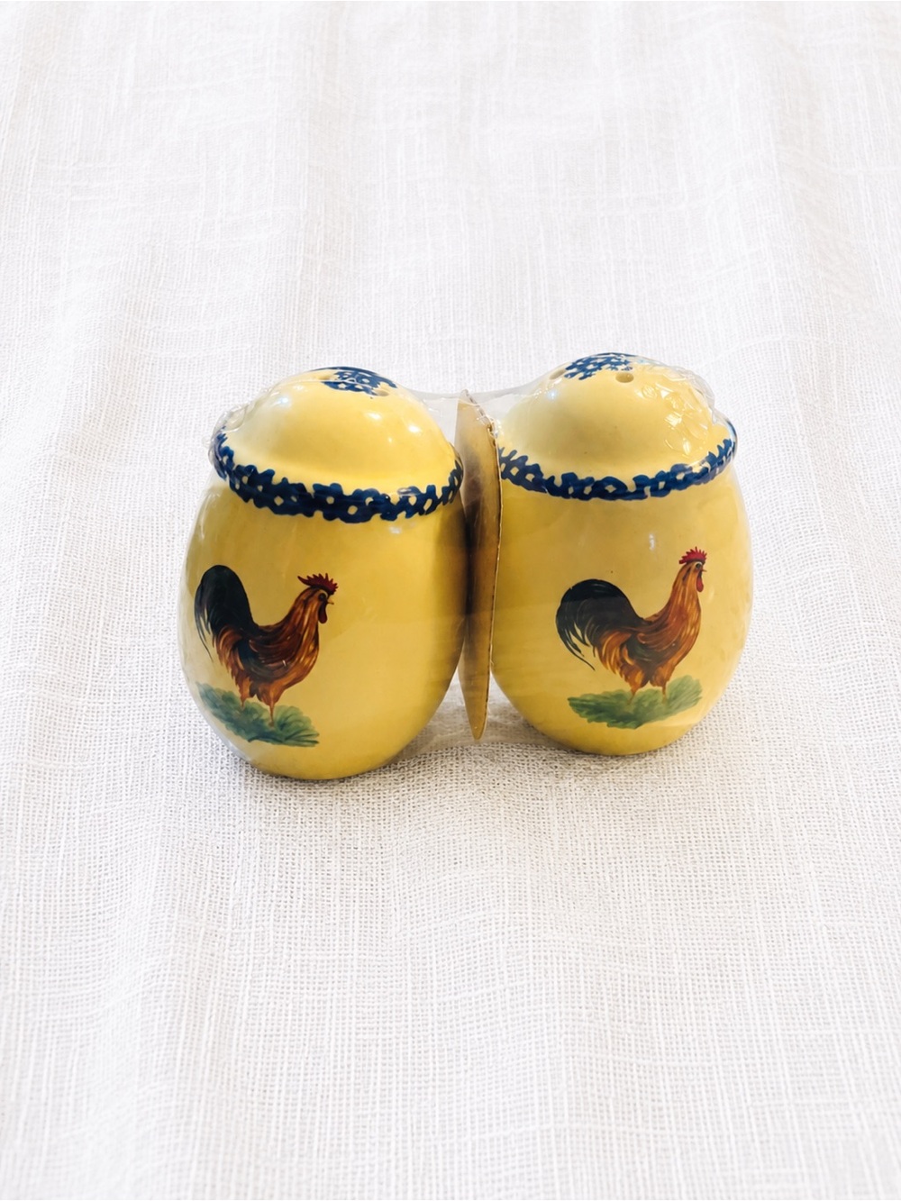 Yellow Rooster Ceramic Salt and Pepper Shakers